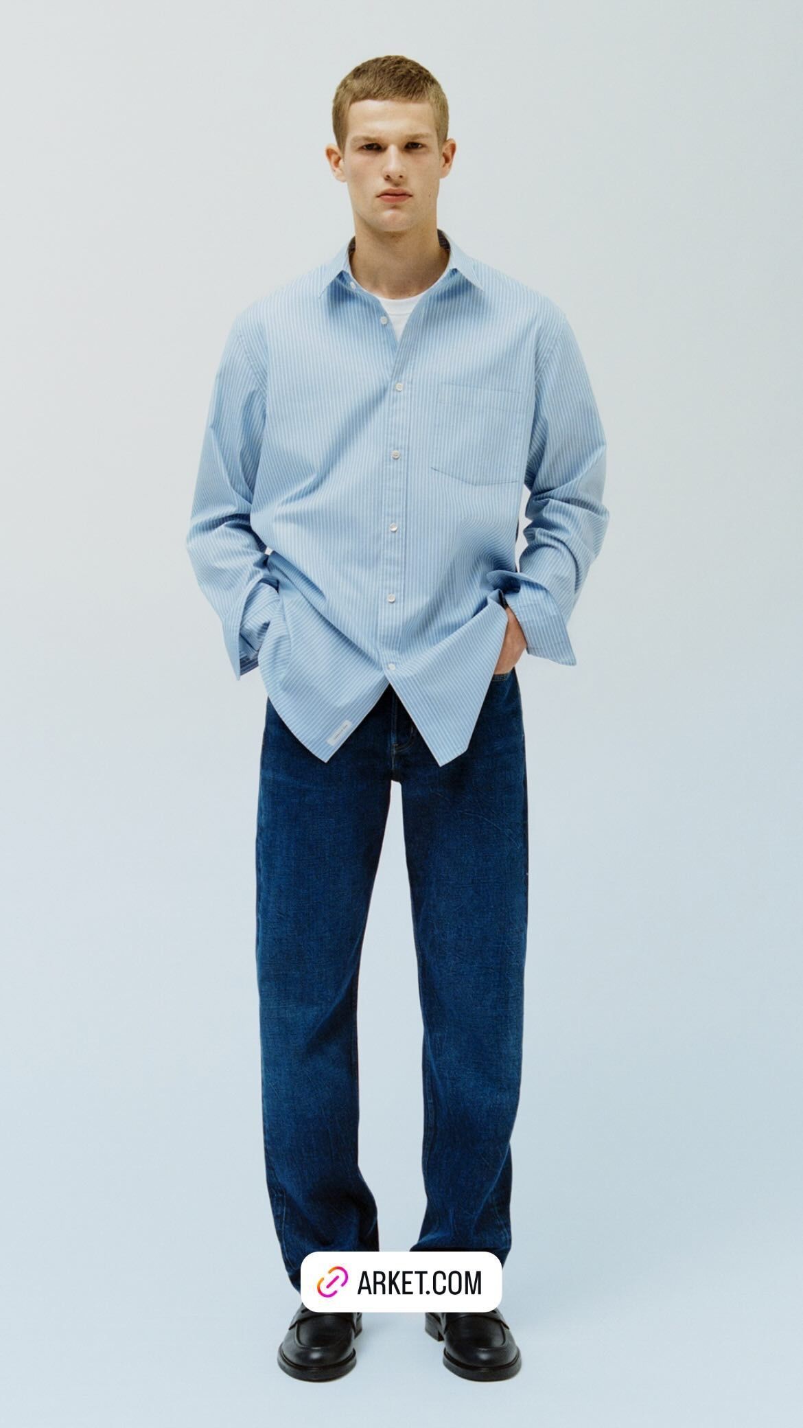 Men's light colored shirt